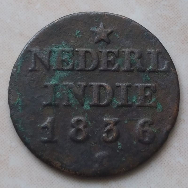 Koin Kuno 1/4 Stuiver Nederl Indie 1836 - YN766