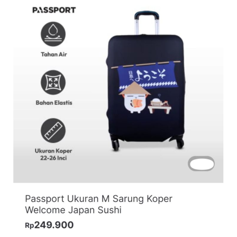Passport Ukuran M Sarung Koper Welcome Japan Sushi ( Ace Hardware )