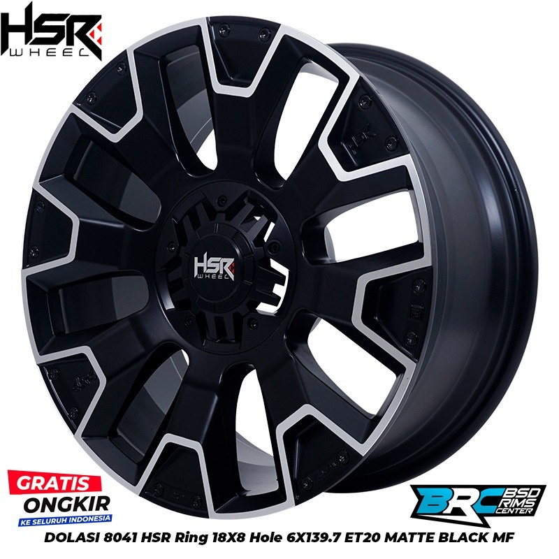 VELG MOBIL PAZERO FORTUNER TRITON EVEREST HUMMER DOLASI 8041 HSR R18X8 H6X139,7 ET20 MBMF