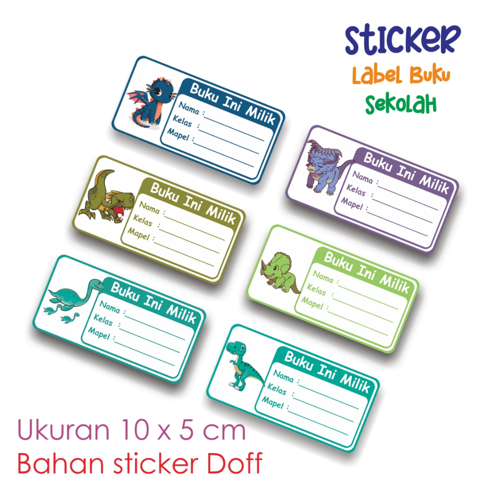 

LABEL NAMA BUKU PELAJARAN SEKOLAH ANAK TANPA MINIMAL ORDER