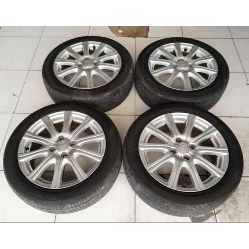 Velg Bekas Murah Oem Jazz Ring 16 Baut 4x100÷Ban Hankook 185 55 R16 Buat Brio City Sigra Calya