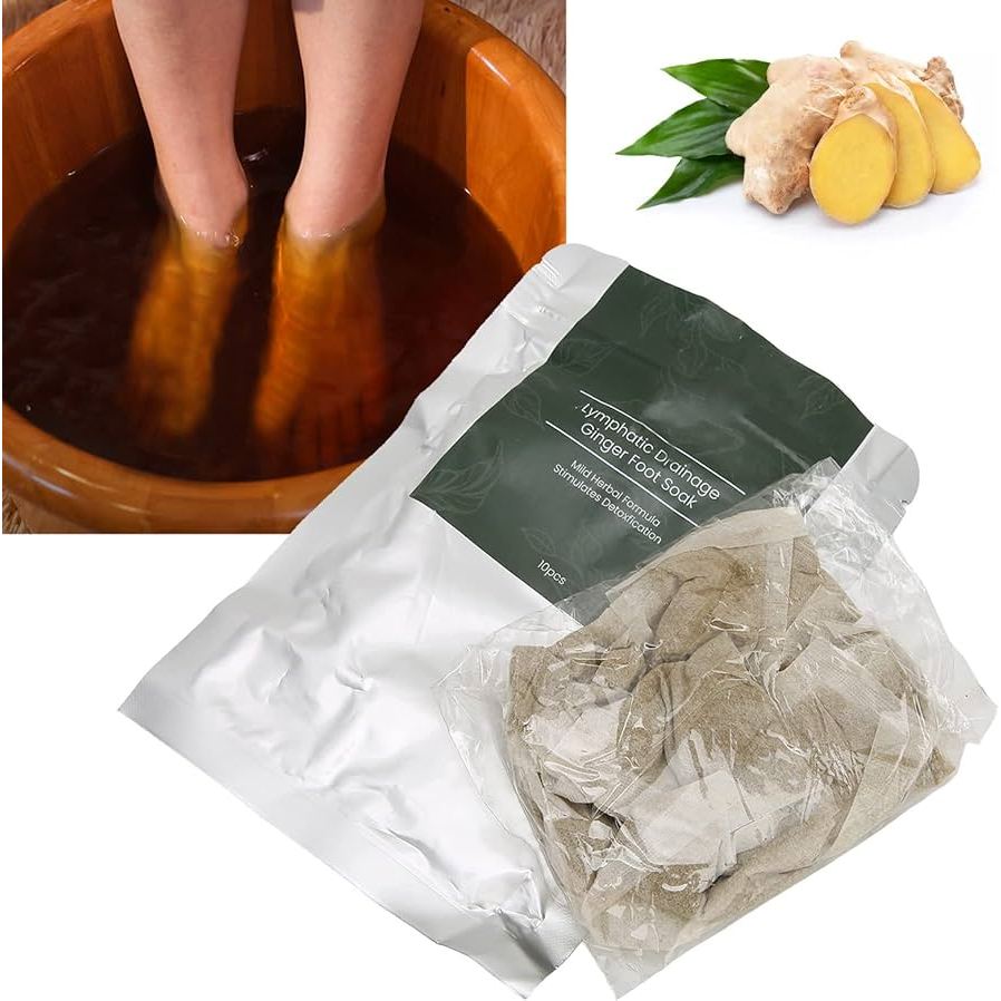 FOOT DETOX HERBAL FORMULA -  EELHOE Lymphatic Drainage Ginger Foot Soak