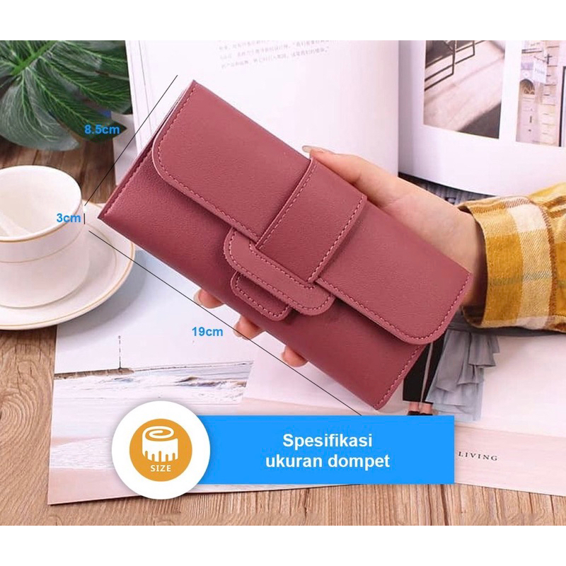 Dompet Lipat Panjang Wanita Dompet Import Mirah Cantik Real Pict