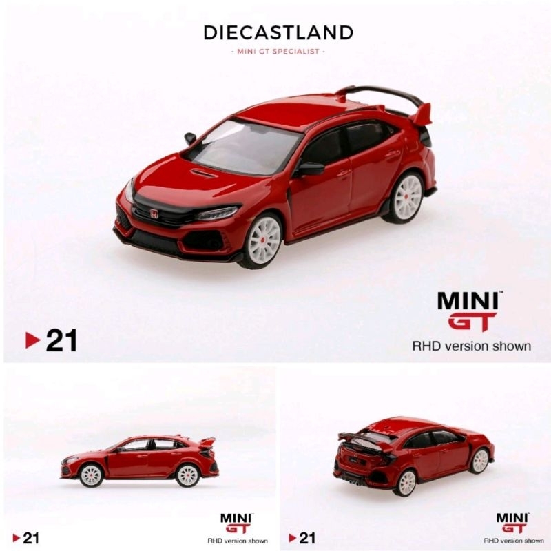 Mini GT #21 Honda Civic Type R (FK8) Rallye Red Modulo Edition MGT00021 MiniGT MGT Honda Civic Type 