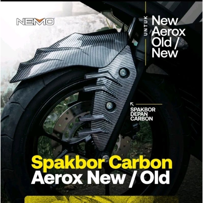 SPAKBOR DEPAN AEROX 155 CARBON SPAKBOR DEPAN SHARK CARBON AEROX 155