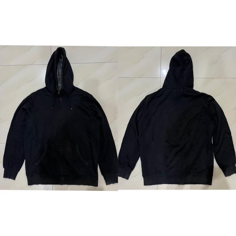 Jaket Hoodie Uniqlo Sherpa Zipper - Made in Vietnam.