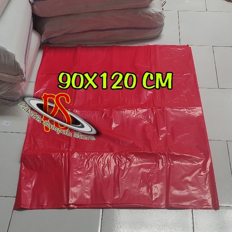 Plastik Sampah Merah 90 x 120 cm , Kantong Plastik Merah 90 x 120 Cm , Kantong Sampah Besar Kantong 