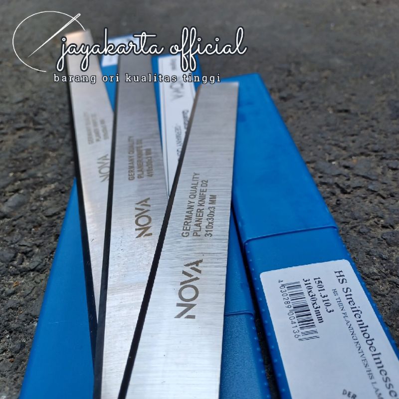 Nova mata pisau serut kayu HSS 18% Panjang 41cm Mata mesin serut kayu jointer planer knife nova germ