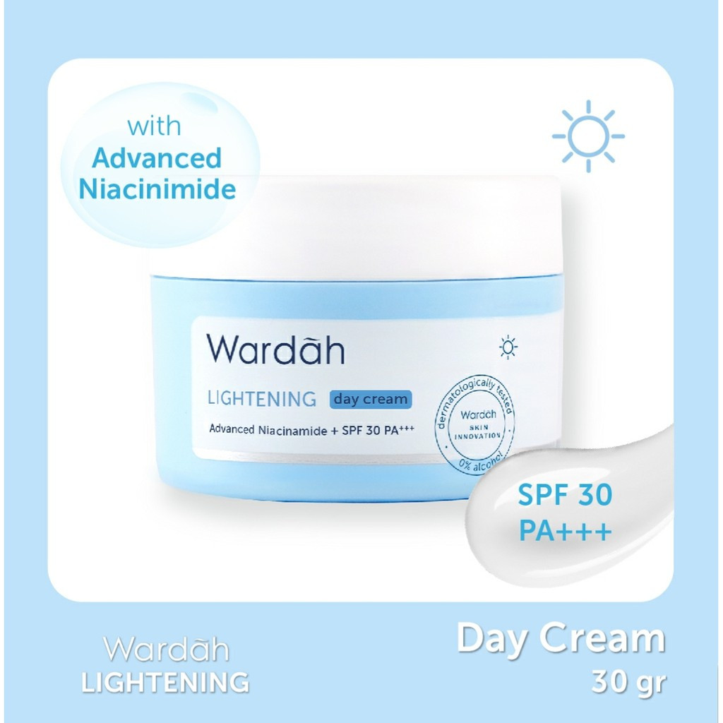 Wardah Lightening Day Cream - Krim Pagi dengan Advanced Niacinamide