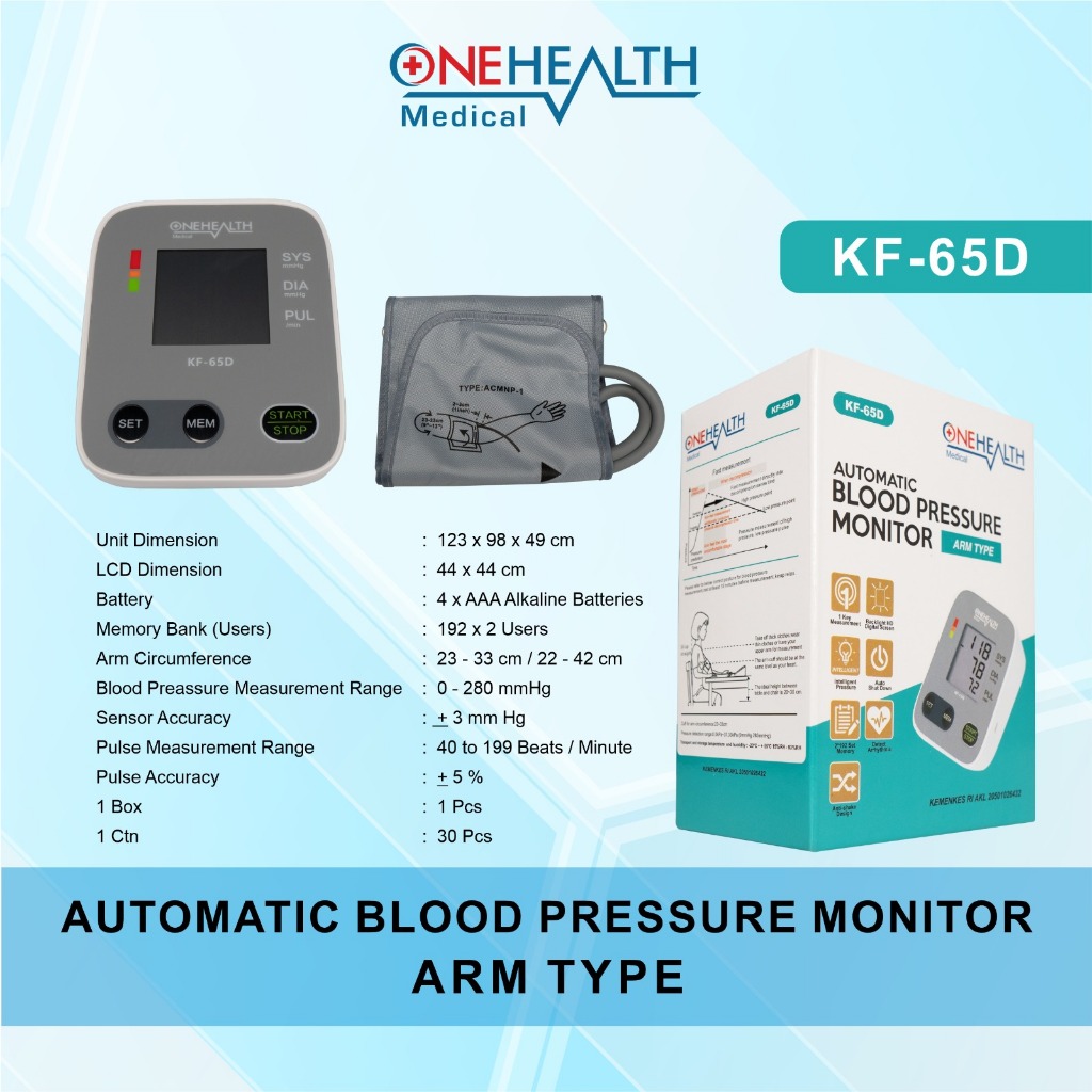 Alat Tensi Darah Digital Onehealth Tensimeter Alat Pengukur Tensi