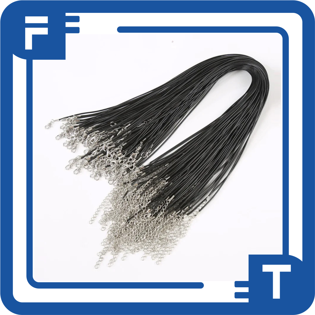 FT Kalung Tali Kulit Waterproof Necklace Pria Wanita A109