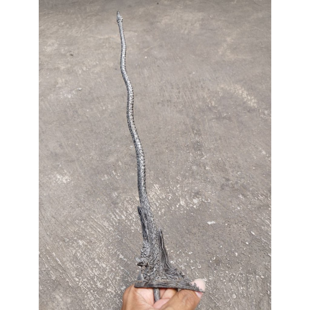 Keris Naga Runting luk 7 pamor Ngulit Semongko