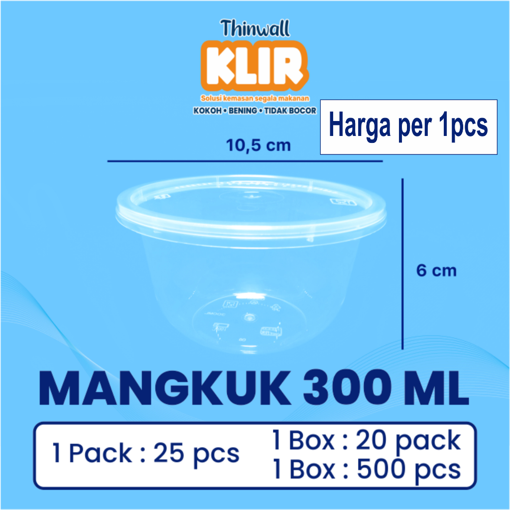Klir Thinwall Mangkok 300ml