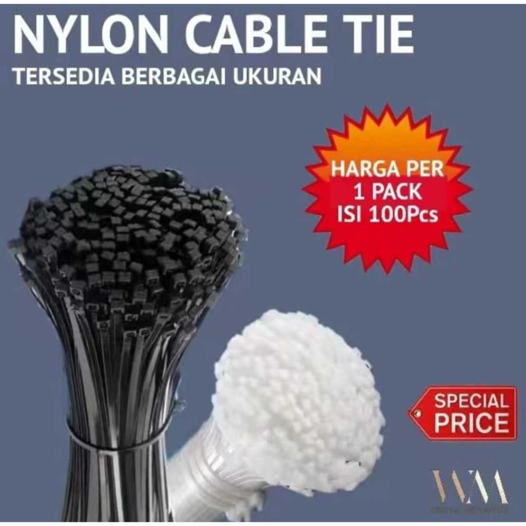 

Kabel Ties 3,6x200mm Kabel Tie Cable Tie Cable Ties Pengikat Kabel.