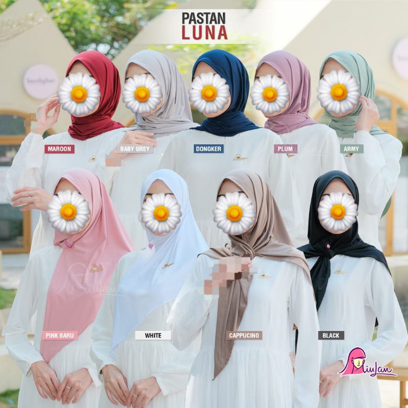 Pastan LUNA Dewasa | Pashmina Instant Pasmina Instan Jilbab Hijab Fashion Muslim Wanita Pastan MiuLa