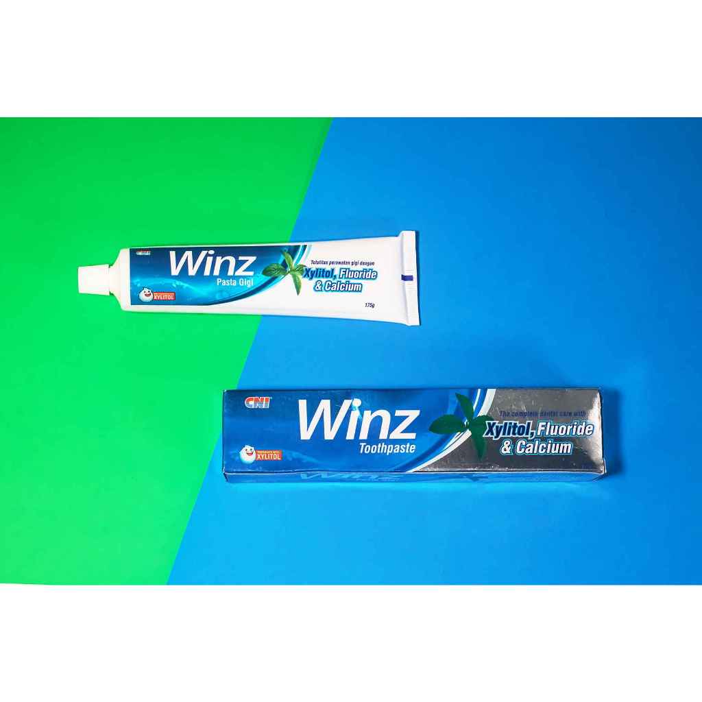 Official CNI odol Winz  175gr mengandung Xylitol, Calcium Corbonate, Glycerin mencegah pertumbuhan b