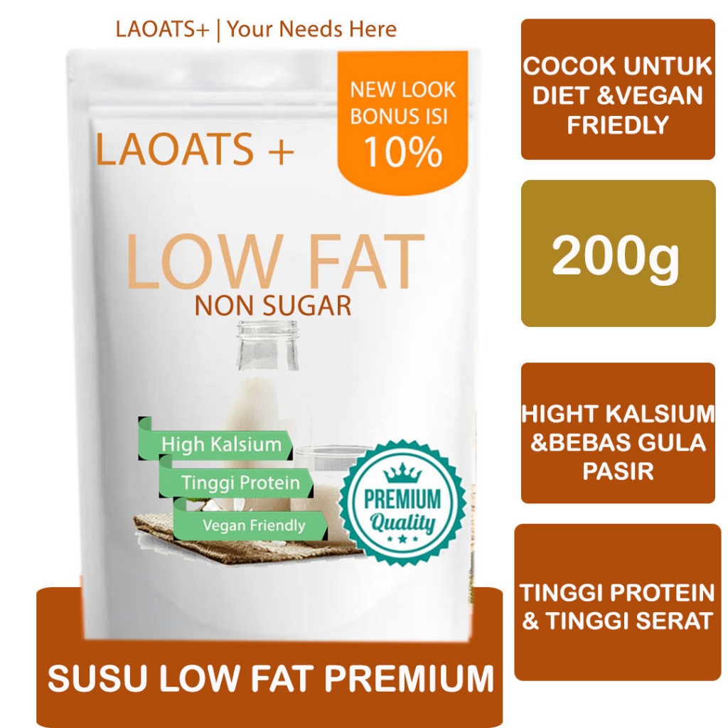 

Susu Bubuk Low Fat Non Sugar Laoats