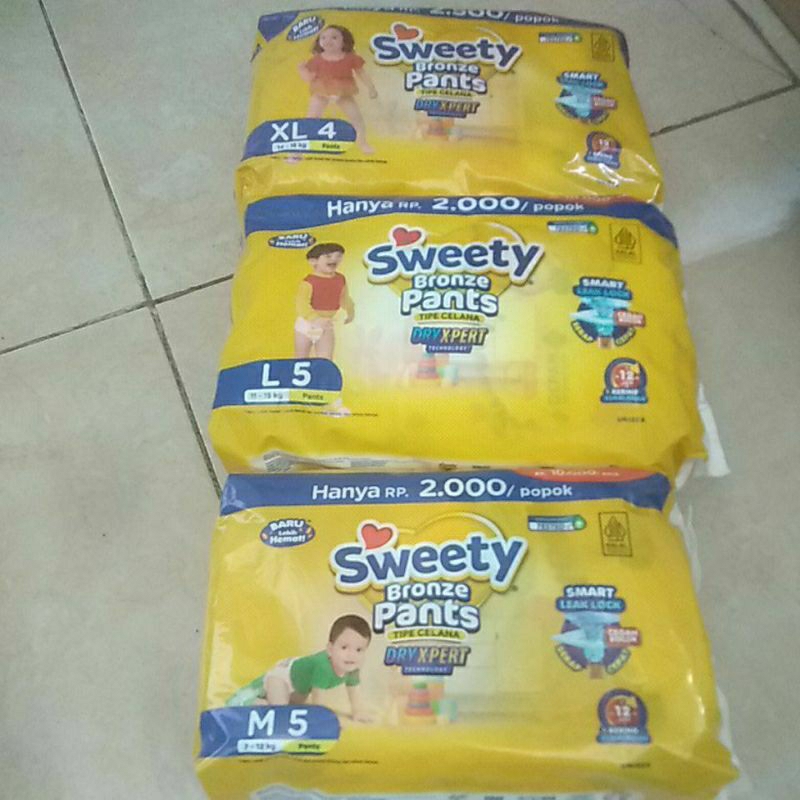 Sweety Bronze Pants Ukuran M, L, XL. Popok Bayi..
