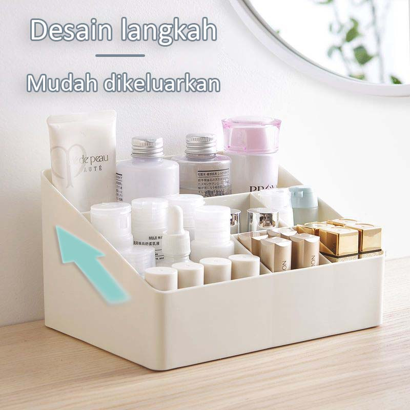 (Snapcorner)Rak Kosmetik Aesthetic Rak Skincare Dan Makeup Rak Skincare Aesthetic 3 Laci Mini Wadah