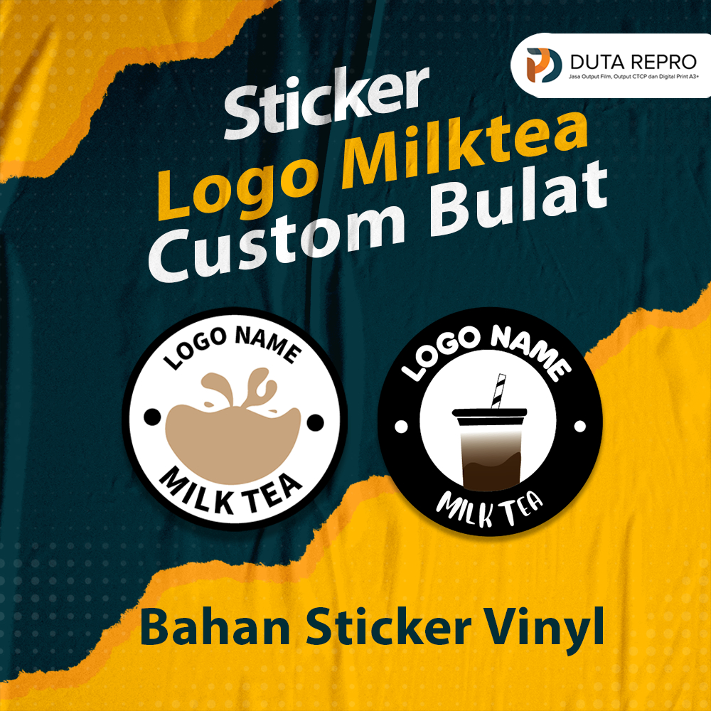 

STIKER LOGO MILKTEA / STIKER BULAT / STIKER CUSTOM