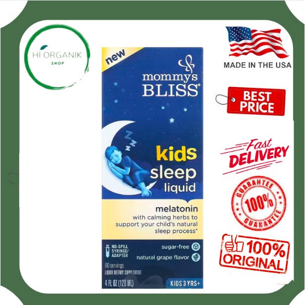 Mommy's Bliss Kids Sleep Liquid Melatonin Natural Grape 120 ml