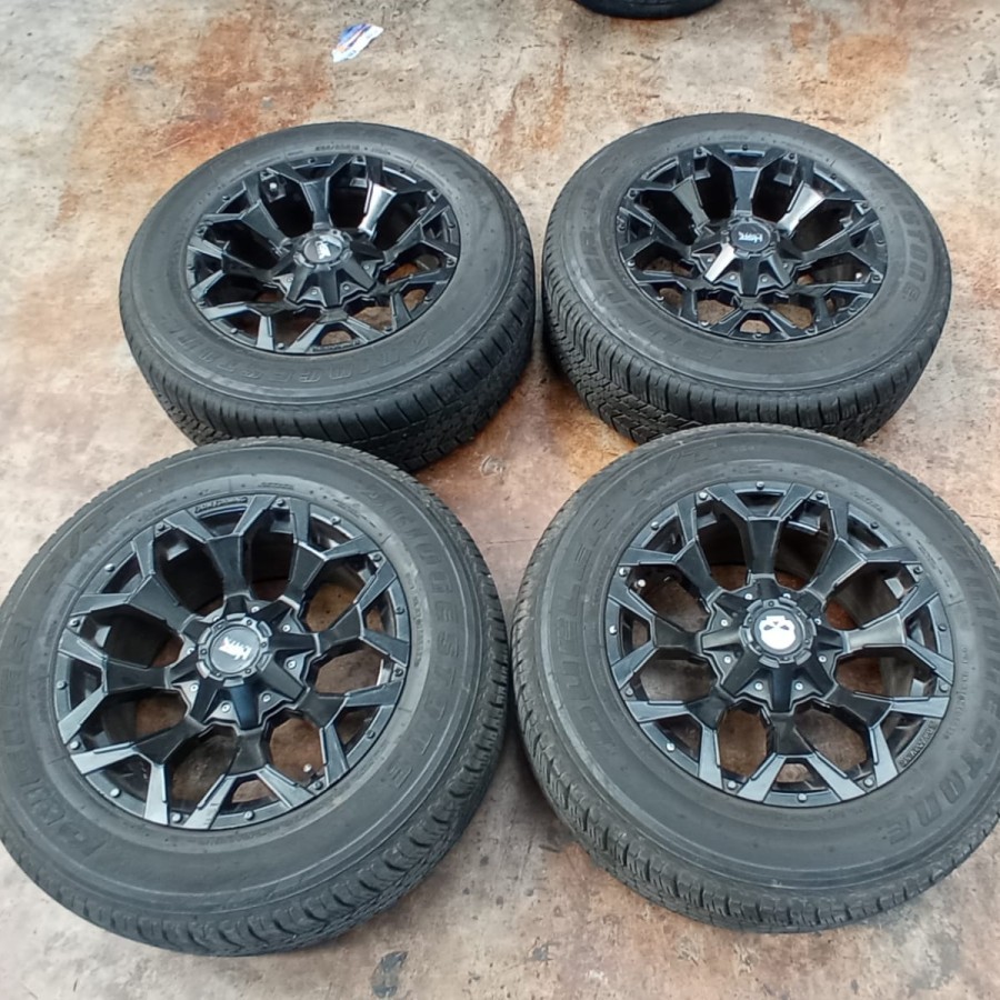 Velg Mobil Bekas Pajero Fortuner Ring 18 Hsr Wheel Goku Ban 265 60 Bridgestone