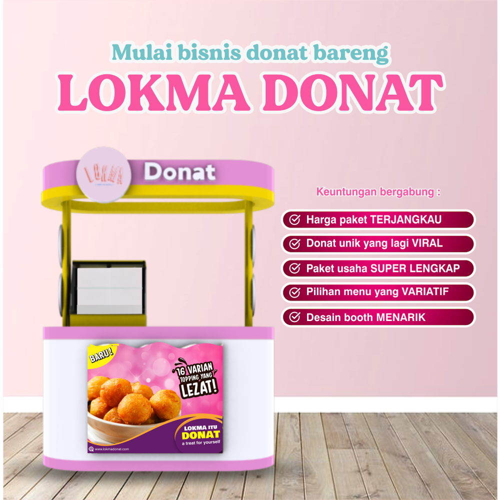 

Paket Usaha Franchise LOKMA DONUT Bonus Jutaan