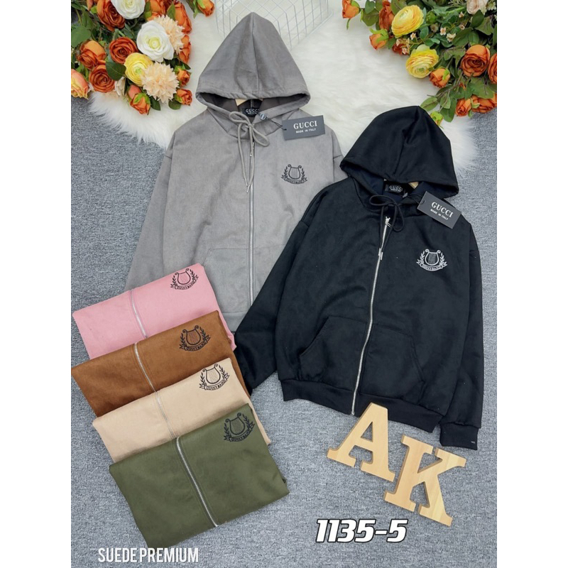 jaket suede import wanita