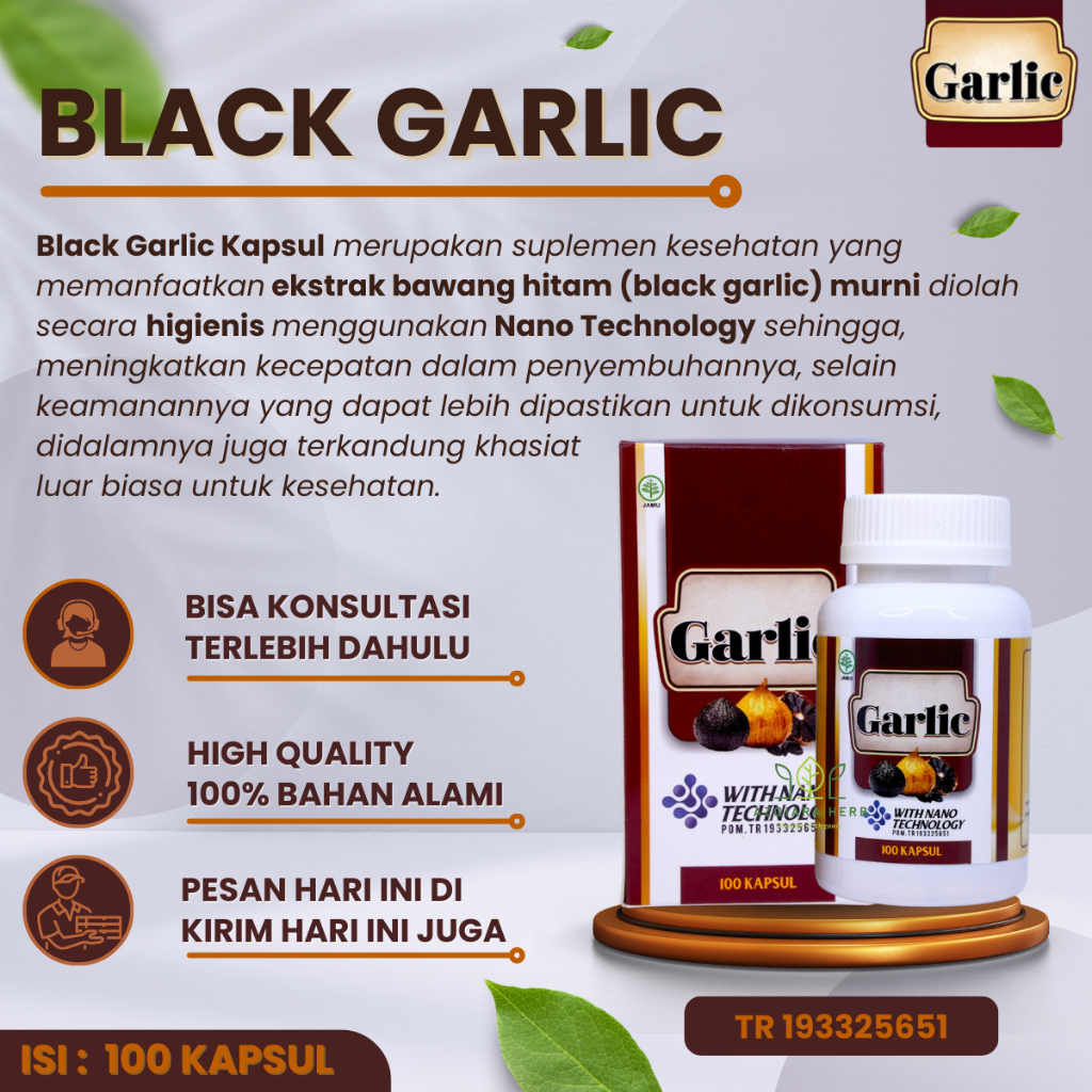 Walatra Black Garlic Ekstrak Bawang Putih Hitam Tunggal Obat Herbal Multikhasiat Legalitas BPOM Dan 