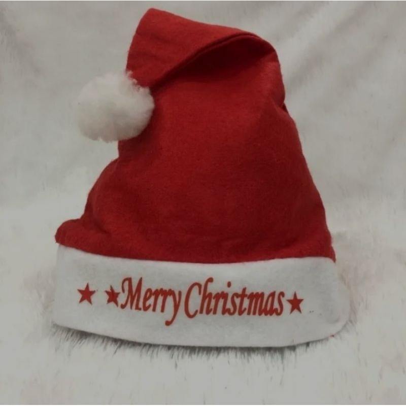 TOPI NATAL POLOS/TOPI NATAL BERGAMBAR/TOPI NATAL BERTULISAN DEWASA