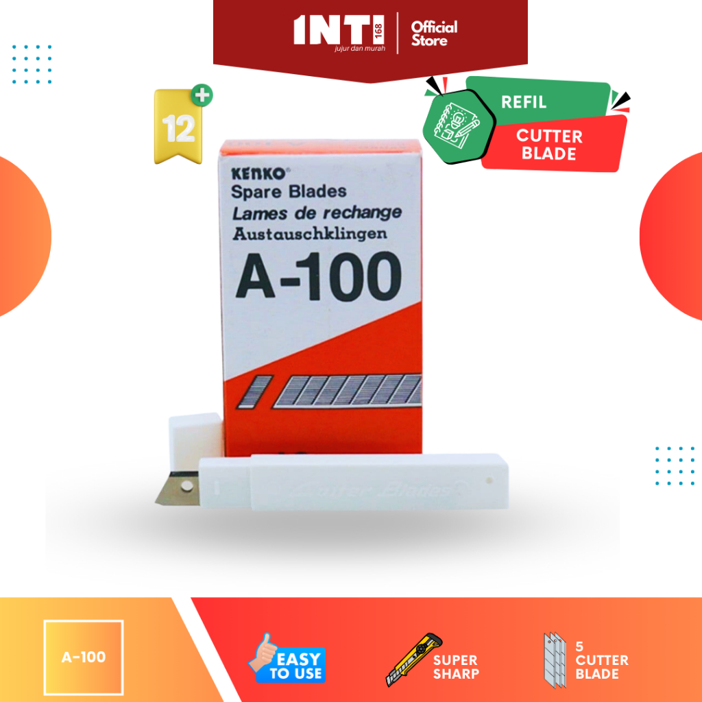 

Refill Pisau Cutter Kecil Kenko A100 Bundle 12 Pisau Presisi