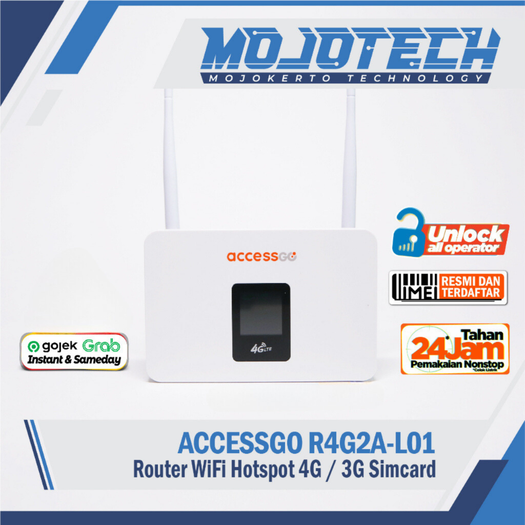 Router Wifi SimCard 4G AccessGo R4G2A - L01 Custom Imei Garansi Resmi