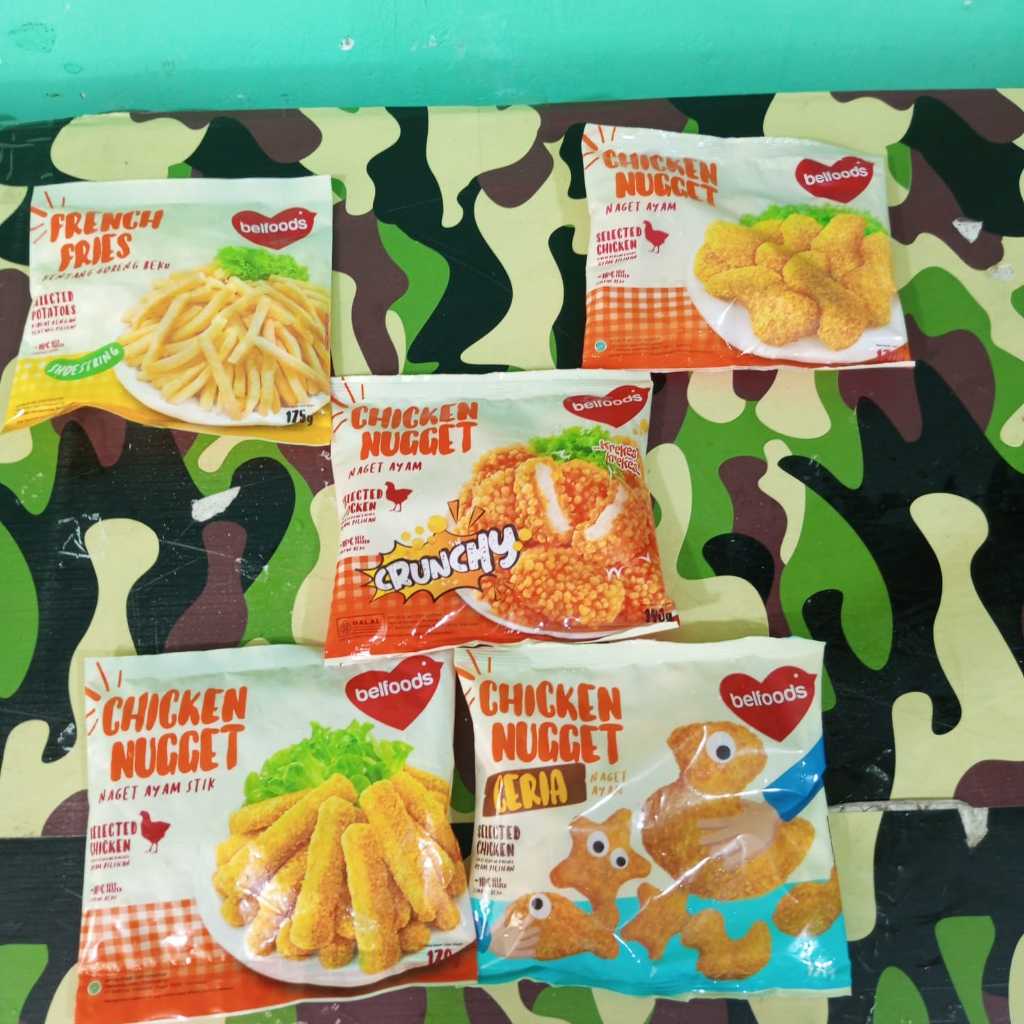 

Belfoods Chiken Nugget Naget Nuget Stik Kentang Crispy Frozen 170 gram Frozen Food