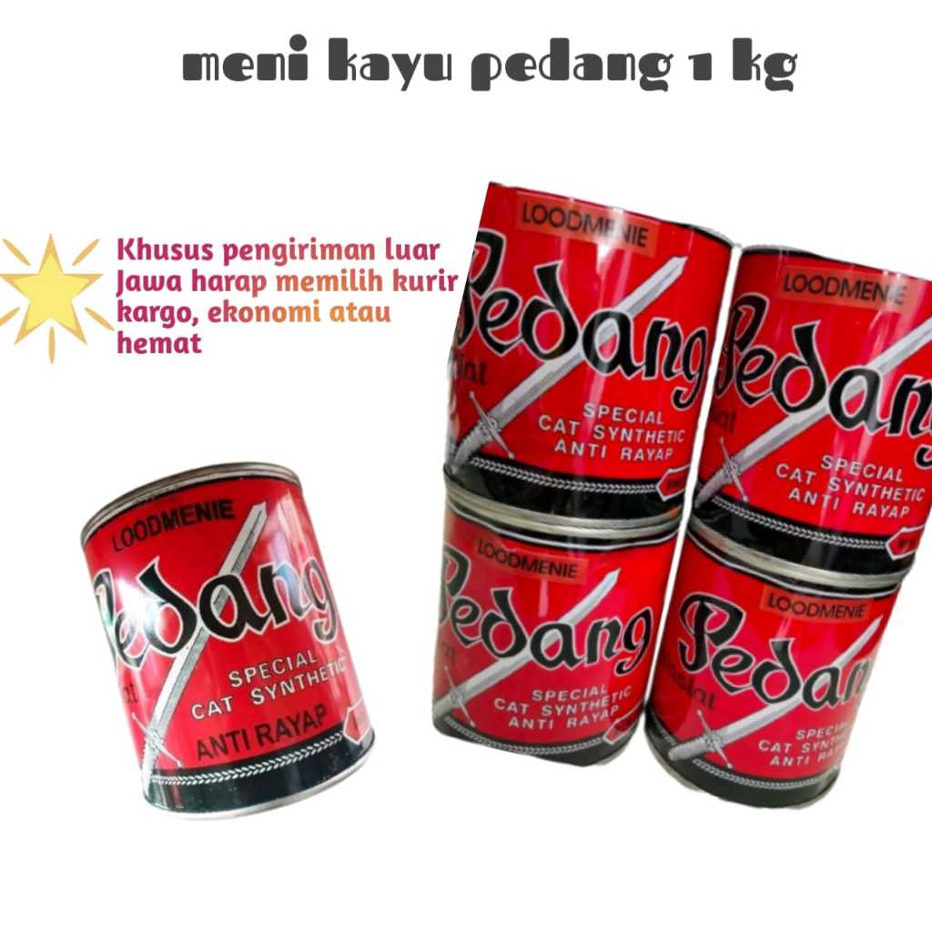 Meni kayu pedang 1 kg, anti rayap, meni pedang merah , cat dasar kayu anti rayap