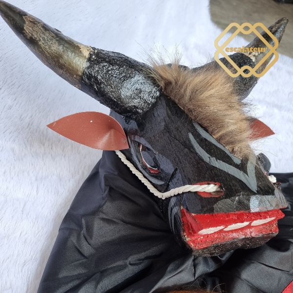 Bantengan Kepala Banteng FREE KEMUL PANJANG /Tanduk Asli / Mainan bantengan barongan ada ekor