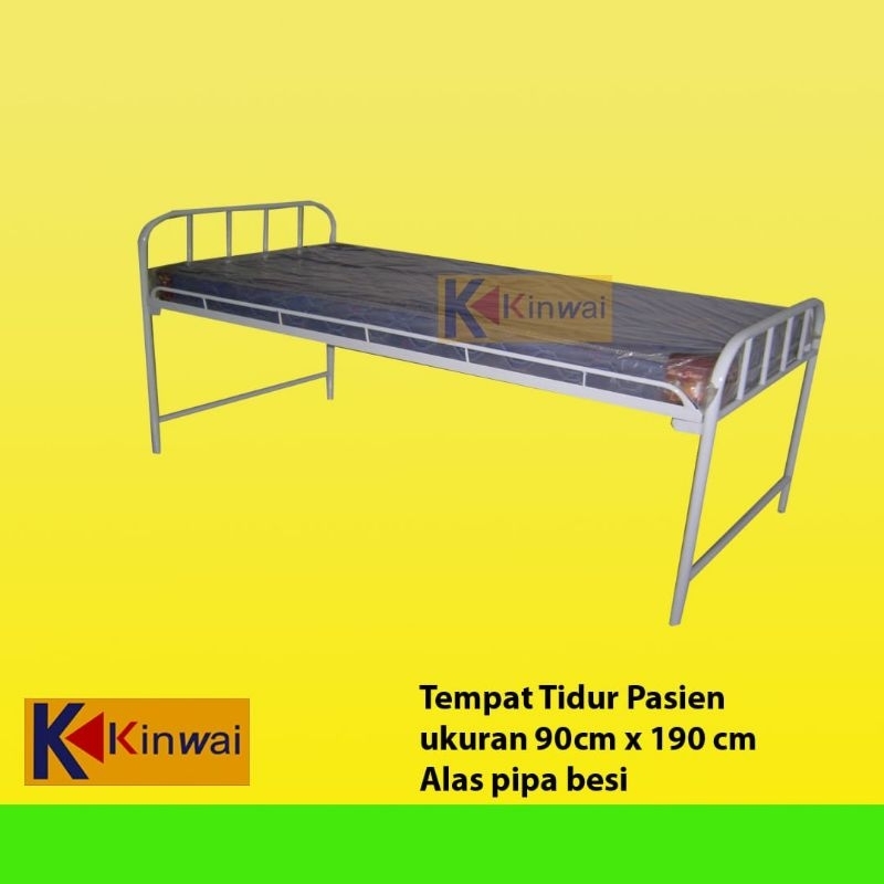 Tempat Tidur Pasien uk 90cm x 190cm alas besi