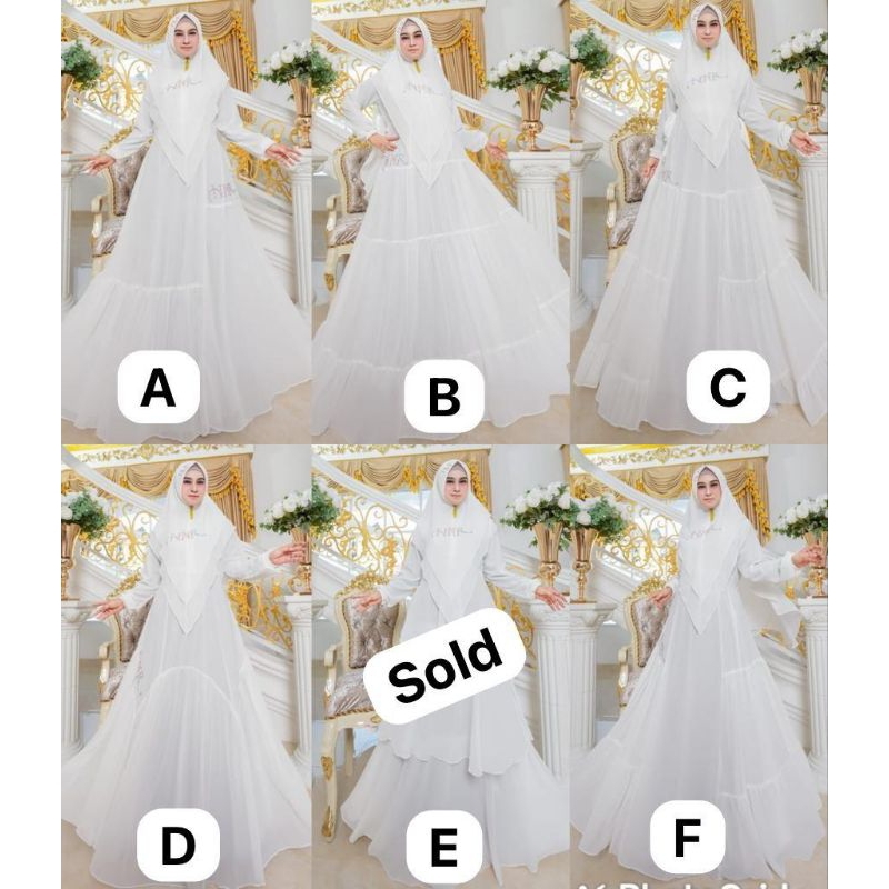 set Mecca white series syar'i by humaira