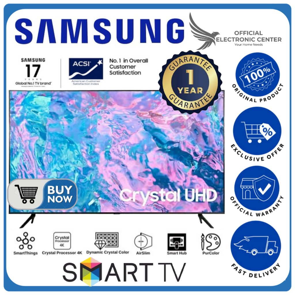 SAMSUNG 43CU7000 CU7000 CRYSTAL 4K UHD SMART TV 43 INCH UA43CU7000KXXD LED TV SAMSUNG