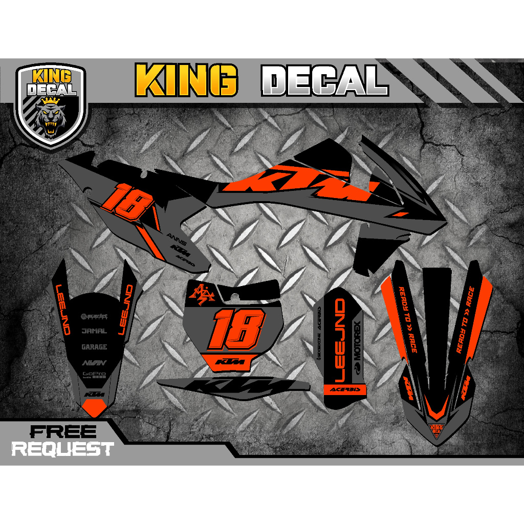 DECAL KTM 250 2015-2017/KTM SIXDAY/KTM 85 DESAIN COSTUME