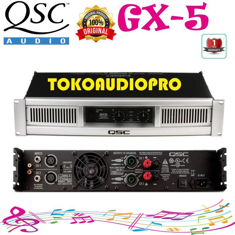 Power QSC GX5 700W 2-channel Power Amplifier qsc gx-5 Original