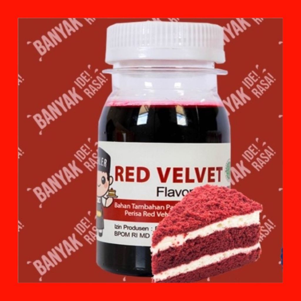 

✔✔COD✔✔ PERISA MOHLER RED VELVET - PERISA PASTA MAKANAN DAN MINUMAN PENAMBAH RASA RED VELVET - 60GR