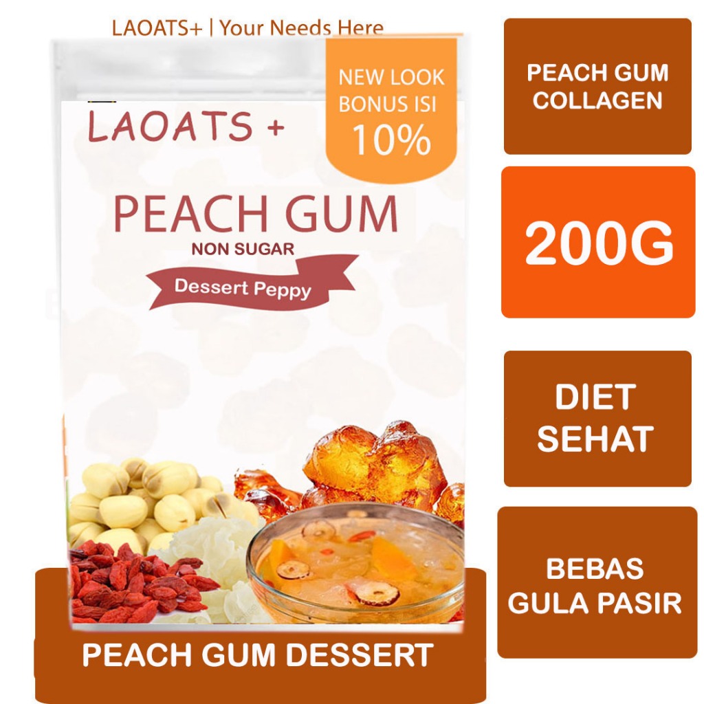 

Peach Gum Dessert Laoats Non Sugar (200g)