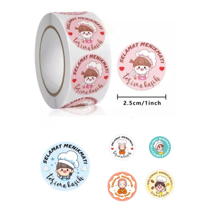 

Sticker 1roll 500pcs Selamat Menikmati / Stiker Selamat Menikmati