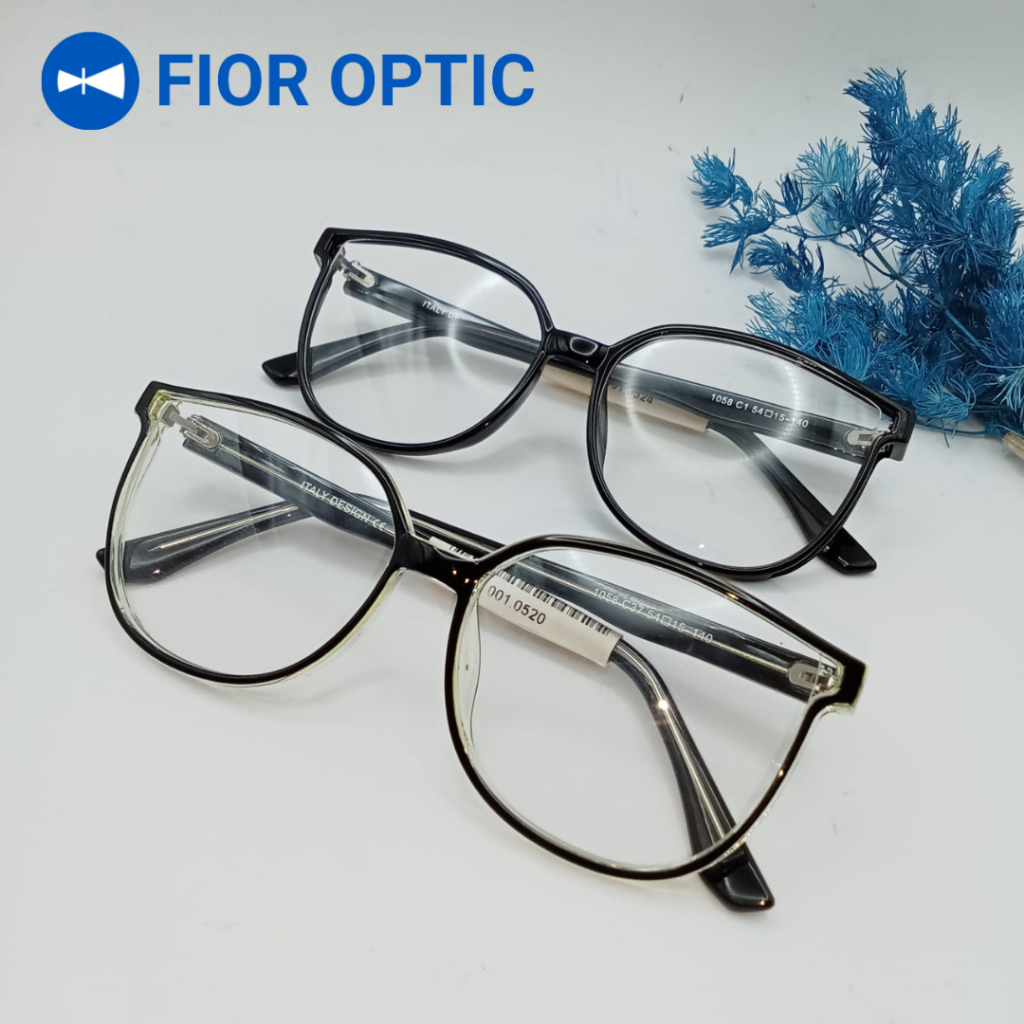 FIOR OPTIC - FRAME KACAMATA ITALY DESIGN 1058 LAKI LAKI PEREMPUAN (BISA LENSA ANTI RADIASI / ANTI UV