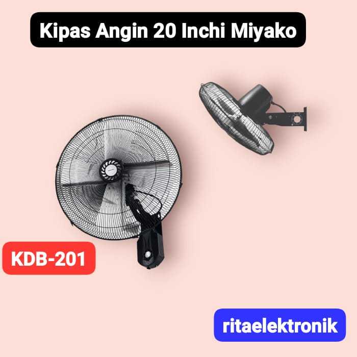 Kipas Angin Dinding Besi Miyako 20 Inchi KDB 201