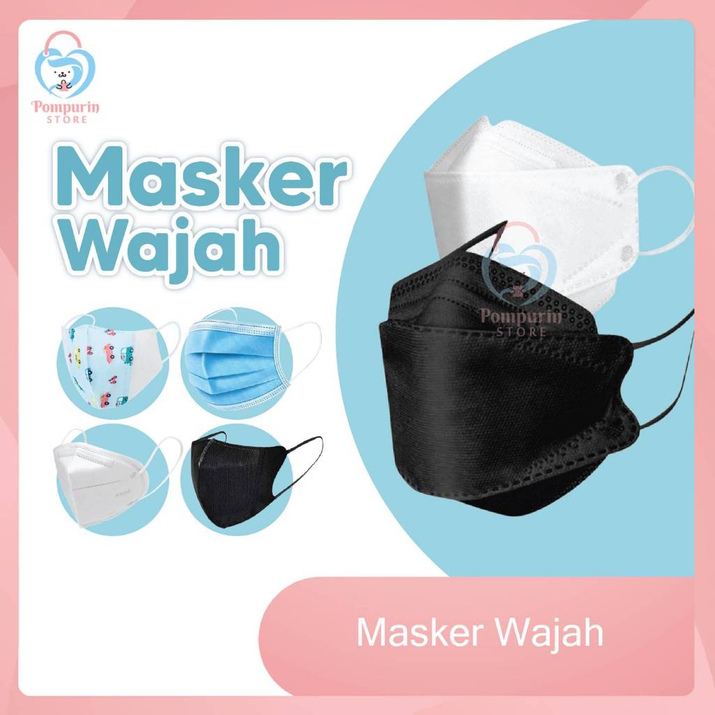 Masker Wajah Earloop / Headloop / KN95 / KF94 / Duckbill/ Earloop Anak / Duckbill Warna