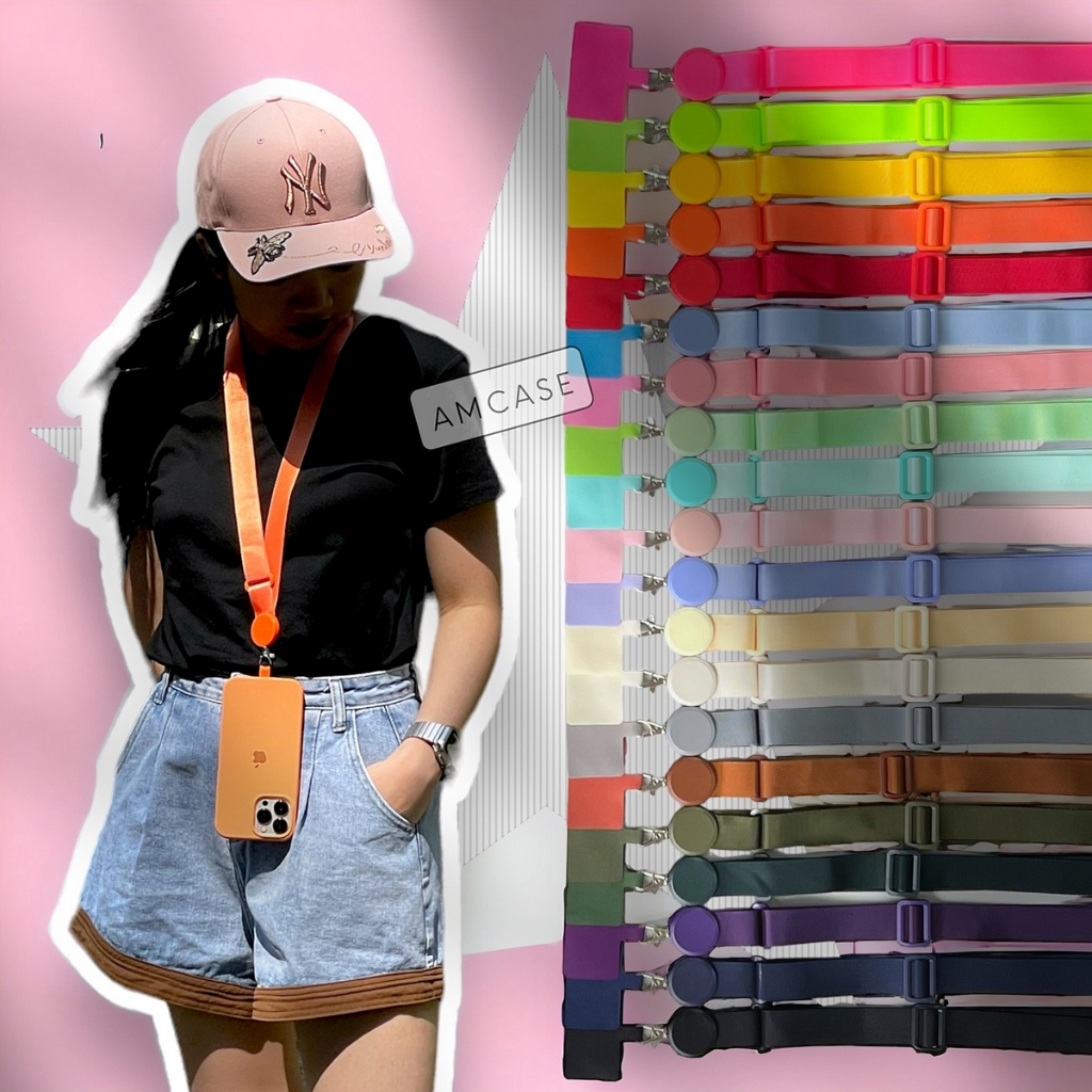 

BASIC LEBAR - Premium Nylon Tali Gantungan HP / Strap Lanyard Universal / Panjang Bisa Adjustable Sling Selempang / Gantungan Flashdisk / Kunci / Serbaguna