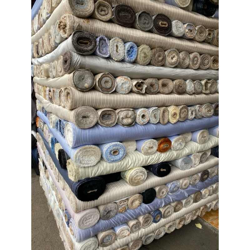 kain parasut motif salur bahan parasit tipis kain murah meriah 90x150cm