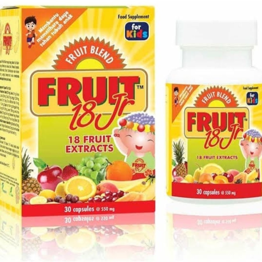 Banda Aceh Fruit 18 Junior & Adult 30 Kapsul / Fruit blend 18 Adult / Suplemen / Serat / Buah / Nutr