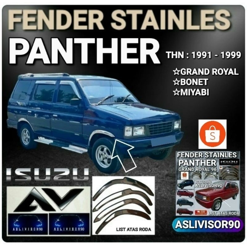 Fender List Atas Roda , PANTHER GRAND ROYAL 96/ BONET / MIYABI thn, 1991-1999